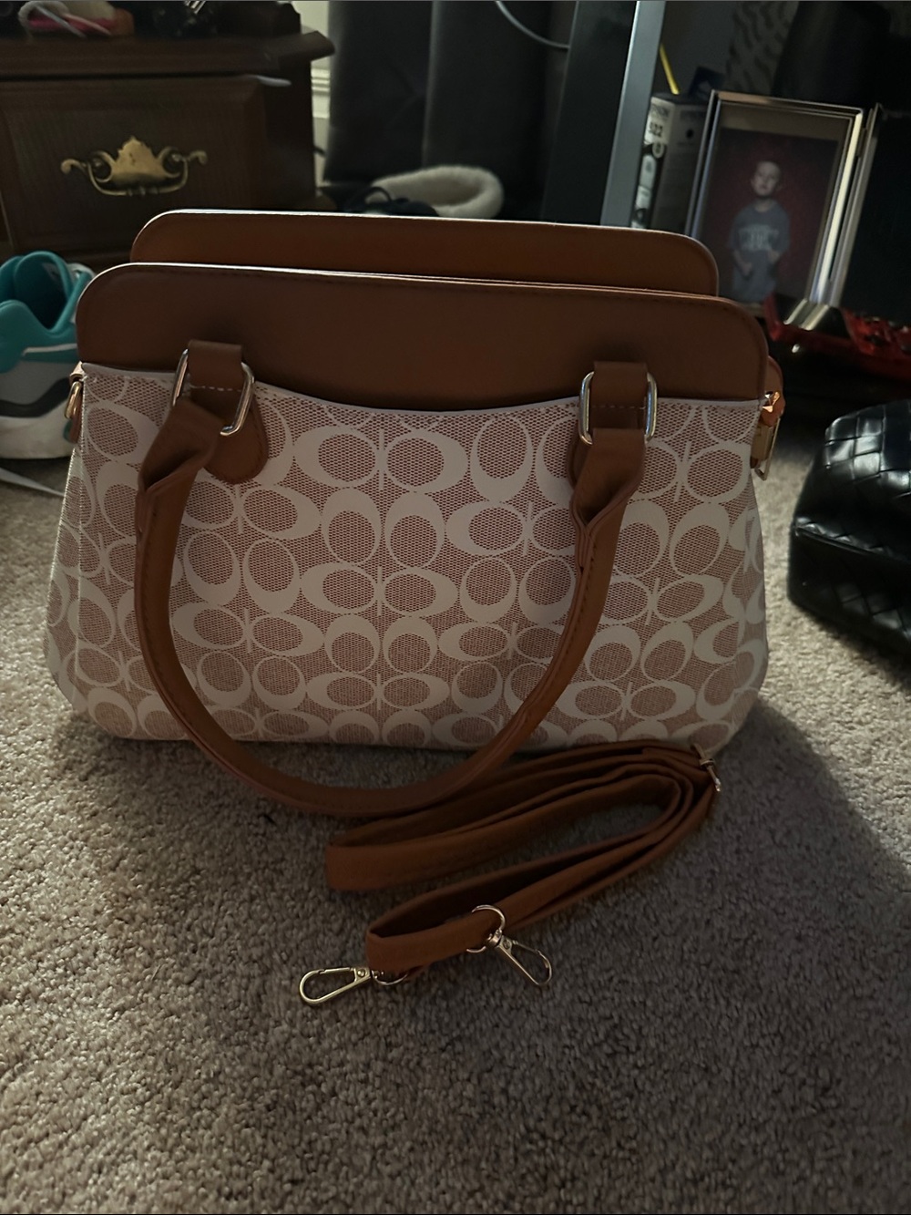 Camel colored purse